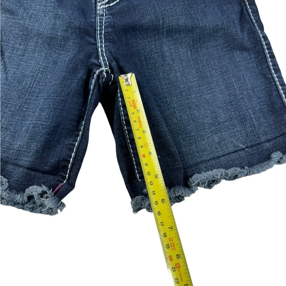 True Religion 28 Jayde mid rise Raw Hem Denim Jean Shorts